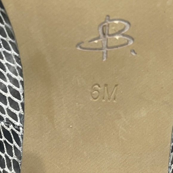 B MARKOWSKY Shoes Snake Print Heels Taupe Size 6 Women's - Picture 11 of 11